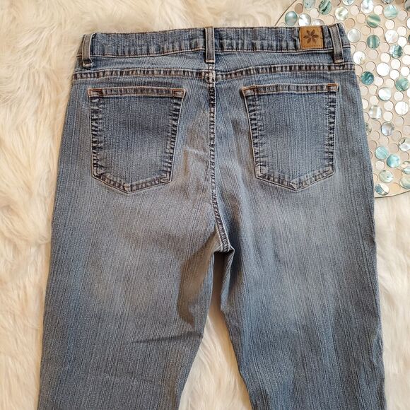 VTG Y2K SO Womens Jeans Size 13S Short Faded Blue Mid Rise Boot Cut Stretch - Picture 8 of 9